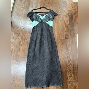 Vintage / antique one of a kind formal black lace dress from the 50/60’s